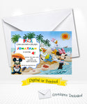 Disney Mickey and Pals Pool Party Invitations