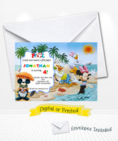 Disney Mickey and Pals Pool Party Invitations