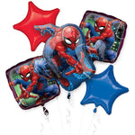 Spider-Man Webbed Wonder Birthday Balloon Bouquet 5pc Spiderman