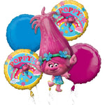 Trolls Poppy Birthday Balloons Bouquet 5pc