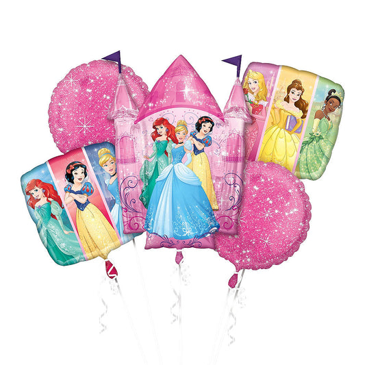 Disney Princess Birthday Balloons Bouquet 5pc