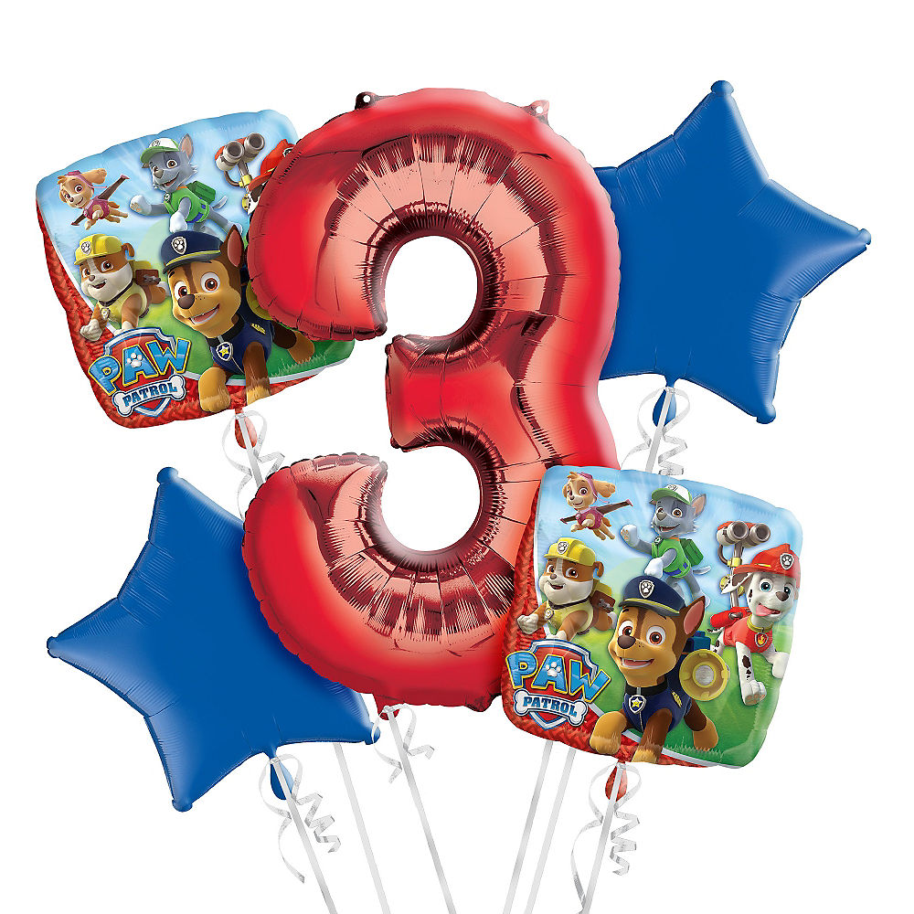 Paw Patrol 3rd Birthday Balloons Bouquet
