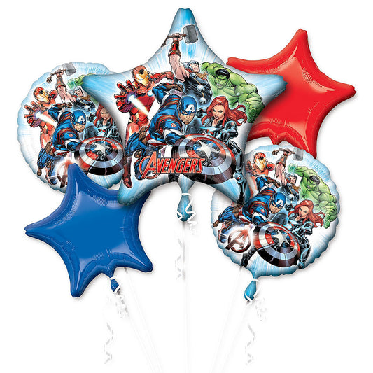 Avengers Birthday Balloon Bouquet 5pc