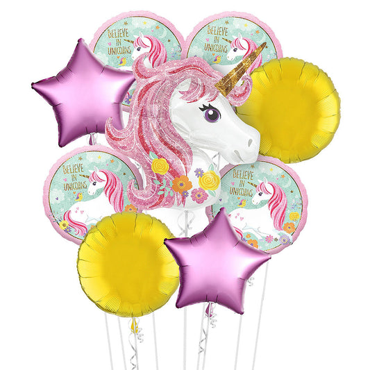 Magical Unicorn Balloon Birthday Bouquet Kit 17pc