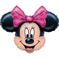 Pink Bow Minnie Mouse Head Shape Balloon