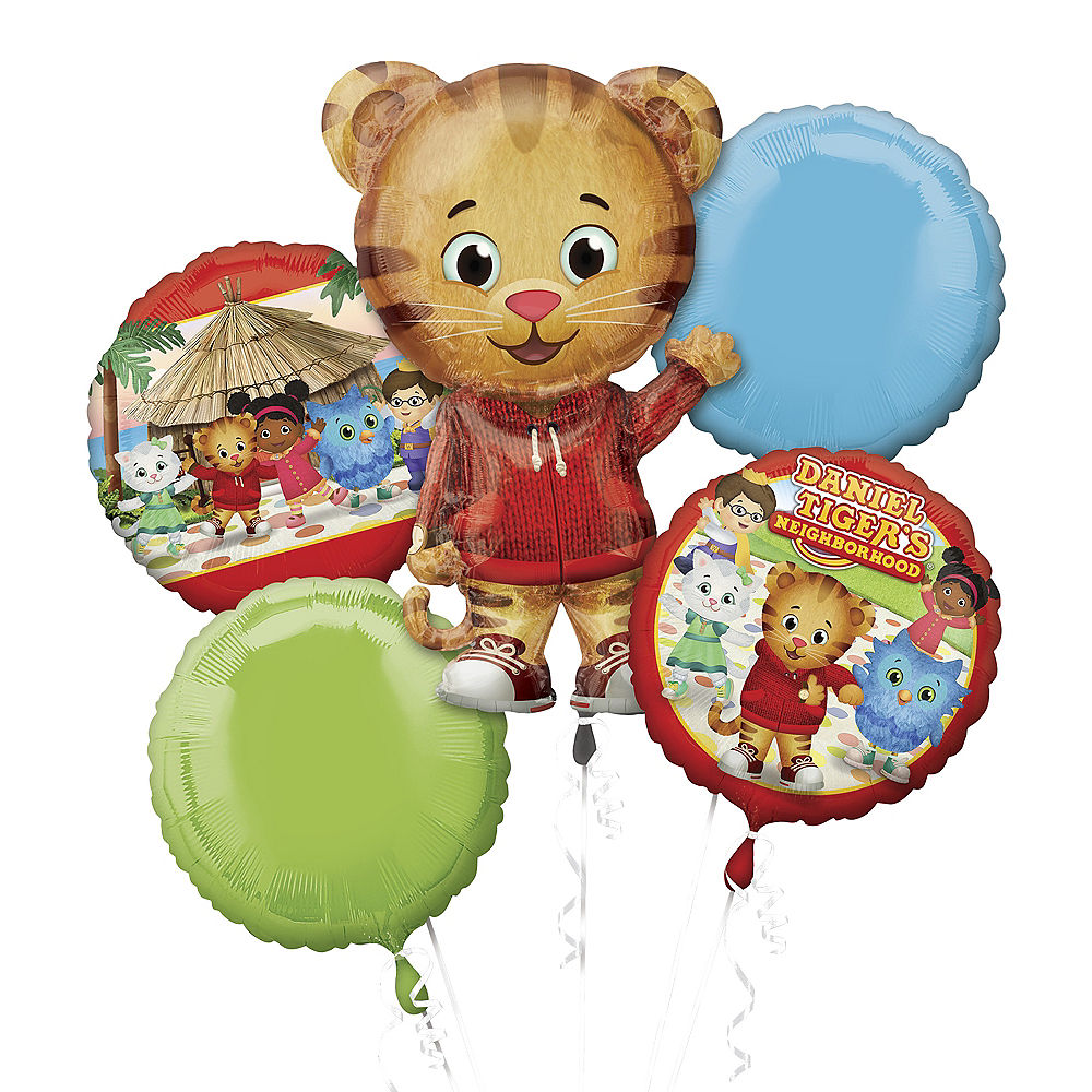 Giant Daniel Tiger Balloon Bouquet 5pc