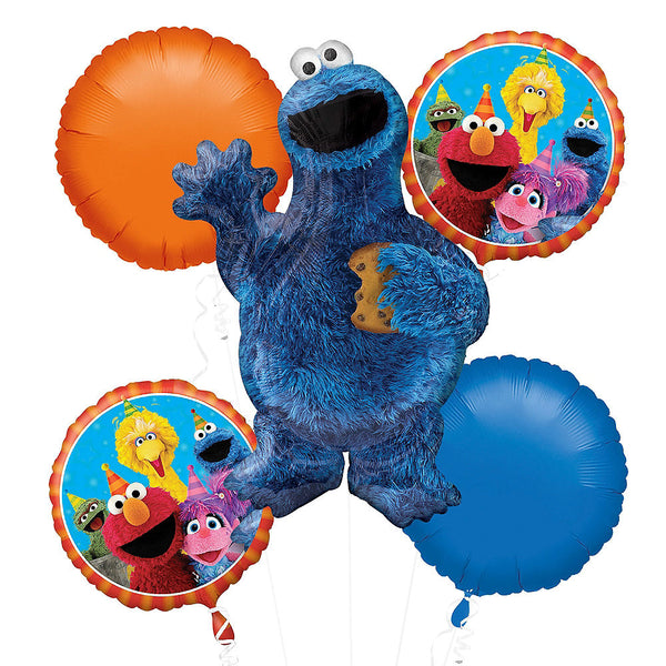 Cookie Monster Birthday Balloon Bouquet