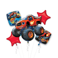 Blaze and the Monster Machines Birthday Balloon Bouquet 5pc