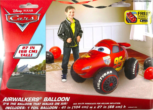 Disney Cars Lightning McQueen 41" Airwalker Birthday Balloon