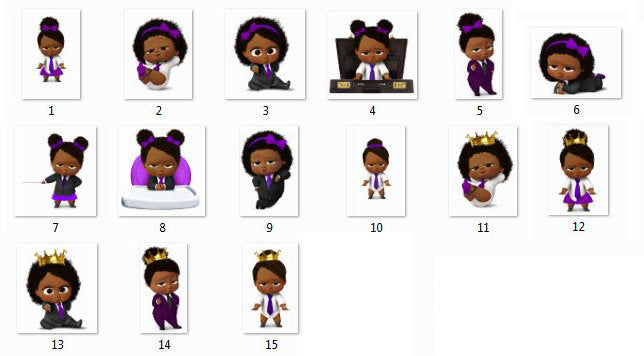 Purple Boss Baby Party Centerpieces 
