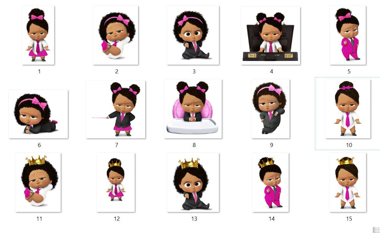 Boss Baby Girl Light Skinned