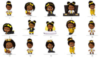 Afro American Boss Baby Girl Party Centerpieces