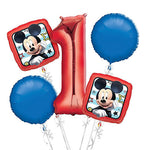 Mickey Mouse 1st Birthday Balloon Bouquet 5pc